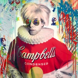 Andy Warhol by Srinjoy - Mixed Media sized 30x30 inches. Available from Whitewall Galleries